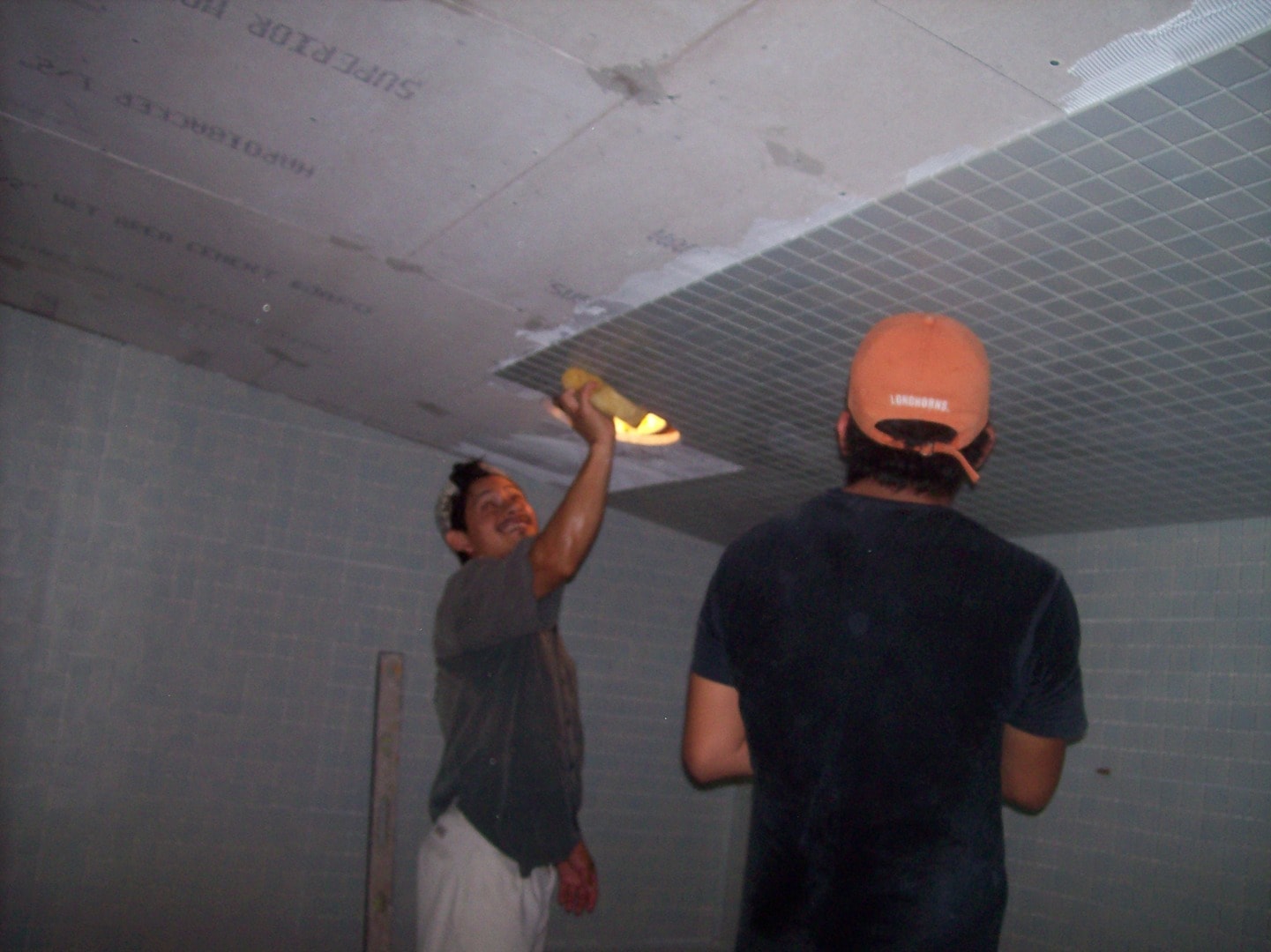 F2A Construction crew installing a commercial ceiling