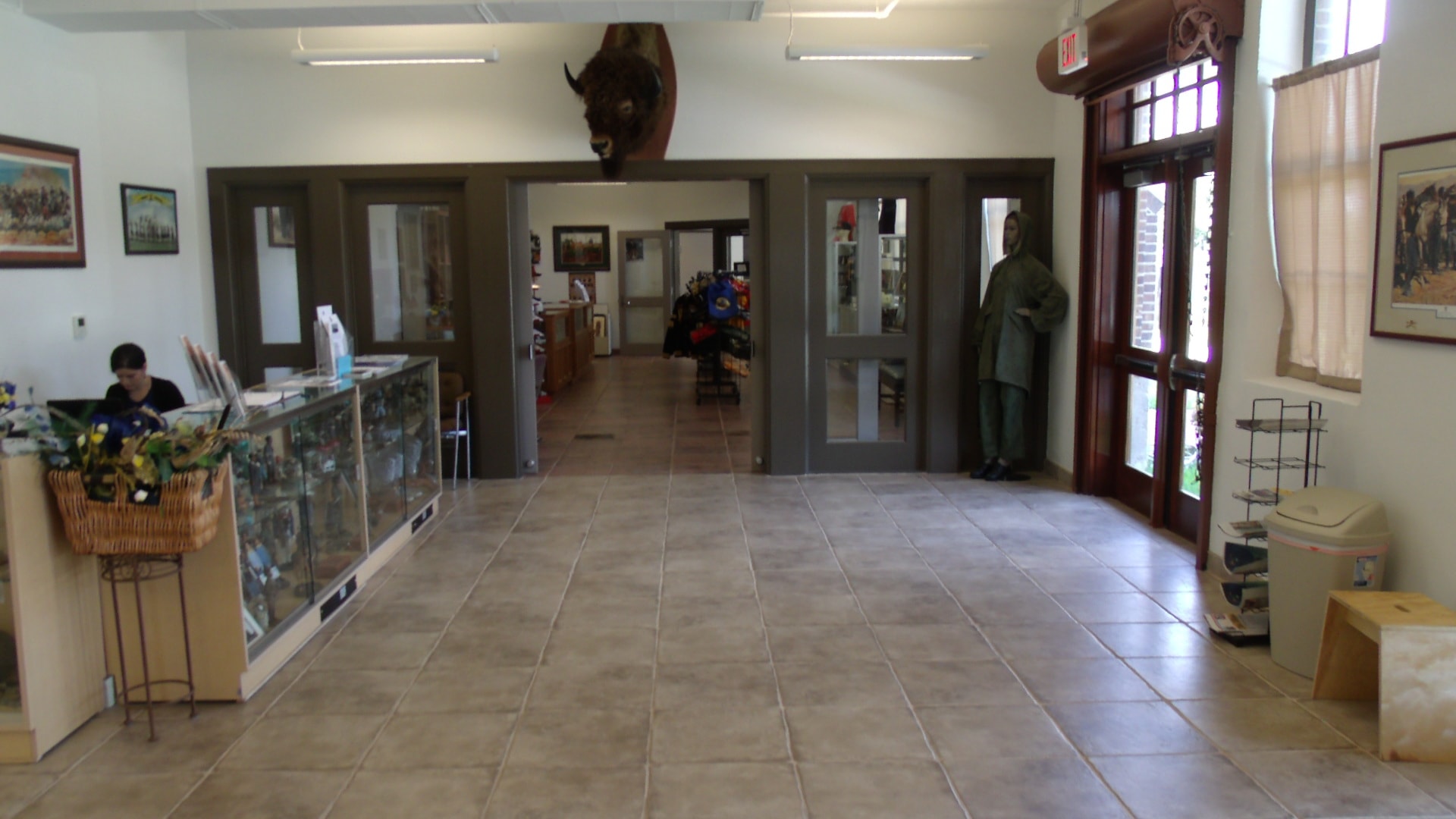 Completed museum and visitor center lobby interior